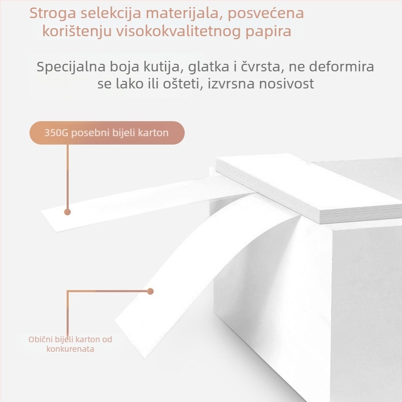 Prilagodljiva kutija za pakiranje magnetskog magneta za frižider s prozorom i kukom – PVC prozor, papir 350 g, tisak logotipa (offset, sitotisak, reljef, UV)