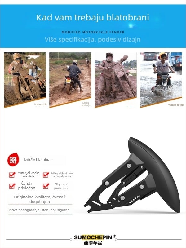Zadnji blatnik za motocikl NK150 — plastični, model Dnb, proizvodni kod 630723036502