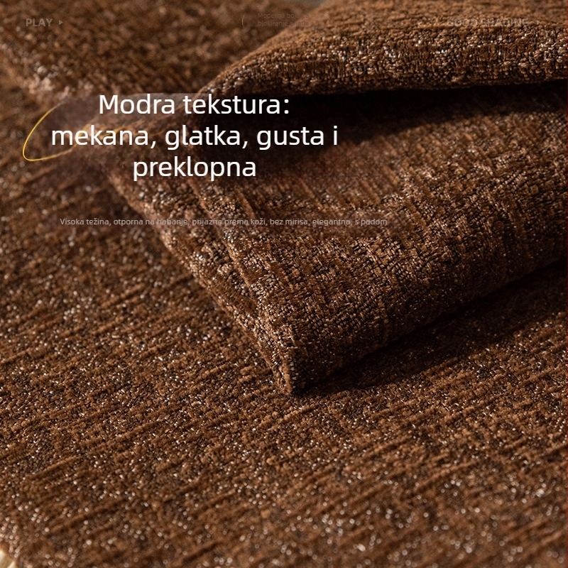 Američka retro zavjesa od chenilla s francuskim žakardom, 2025 novi model, visoko zatamnjivanje (71–90%), pogodna za dnevni boravak, spavaću sobu, radni prostor i balkon