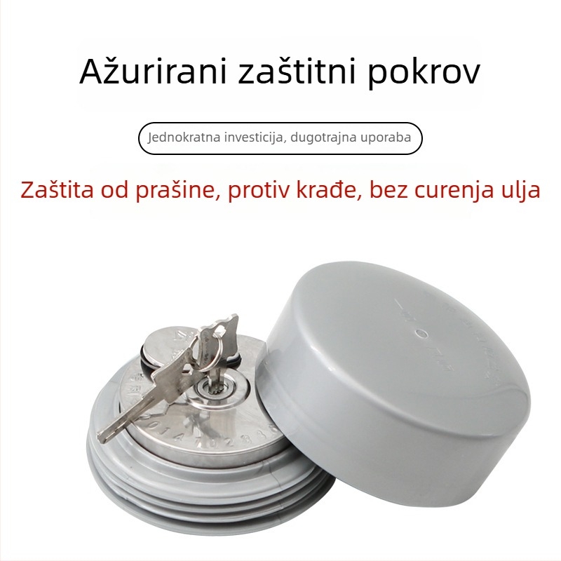 Poklop spremnika goriva kamiona sa zaključavanjem protiv krađe, zaštitni pokrov za prašinu, dizajn s tri kandže, izdržljiv za teška vozila (Materijal: Čelik; Podrijetlo: Henan; Značka: Loud; Kompatibilni modeli: veliki kamion)