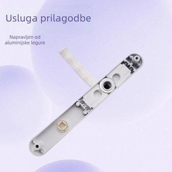 Aluminijska kvaka za vrata i prozore, unutarnja, s biometrijskim skenerom otiska prsta, 90 mm razmak rupa