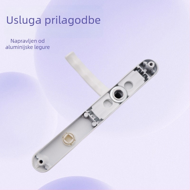 Aluminijska kvaka za vrata i prozore, unutarnja, s biometrijskim skenerom otiska prsta, 90 mm razmak rupa