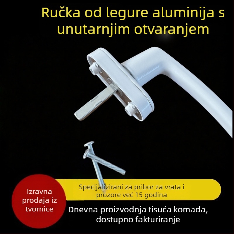 Aluminijska kvaka za prozor s mehanizmom zaključavanja