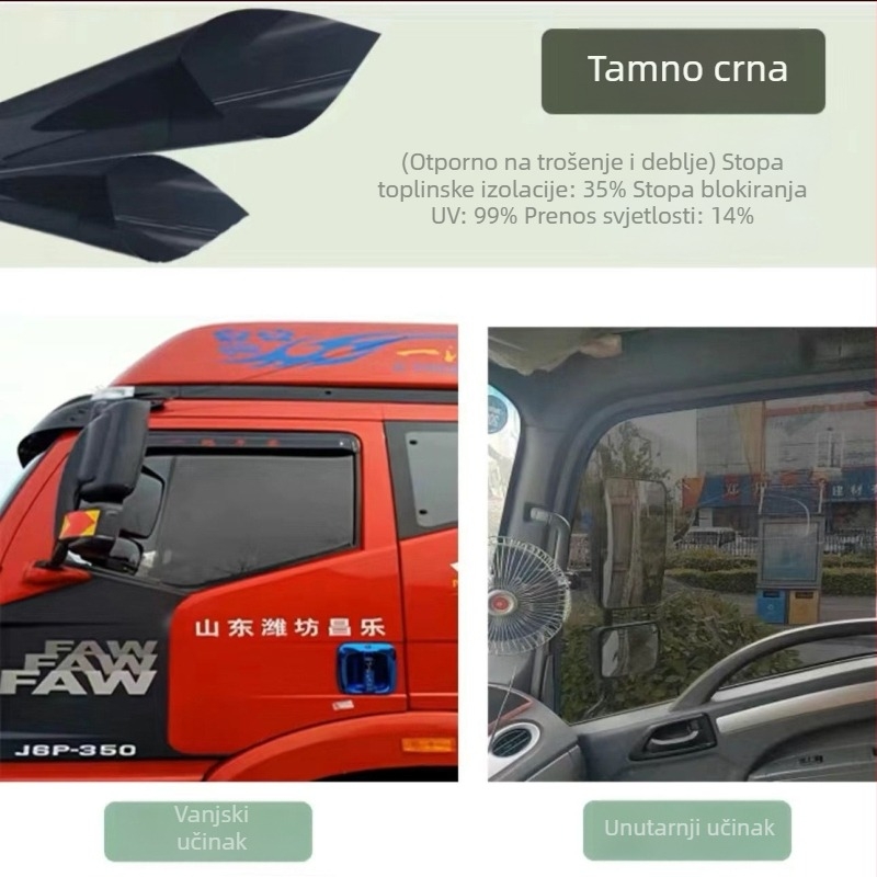 Film za prozore kamiona: zaštita od sunca i toplinska izolacija, samoljepljivi, otporan na udarce