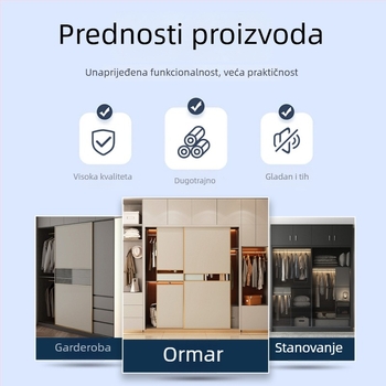 Kladka za garderobu, Model 6001, Q235 čelik, Nylon ležaj, Za garderobu