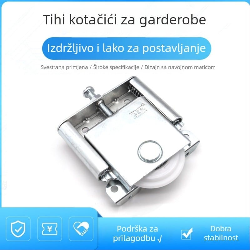 Kladka za garderobu, Model 6001, Q235 čelik, Nylon ležaj, Za garderobu