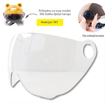 Snap-on vizir za Harley kacigu – za punu licu, zaštita od sunca i vjetra, anti-fog