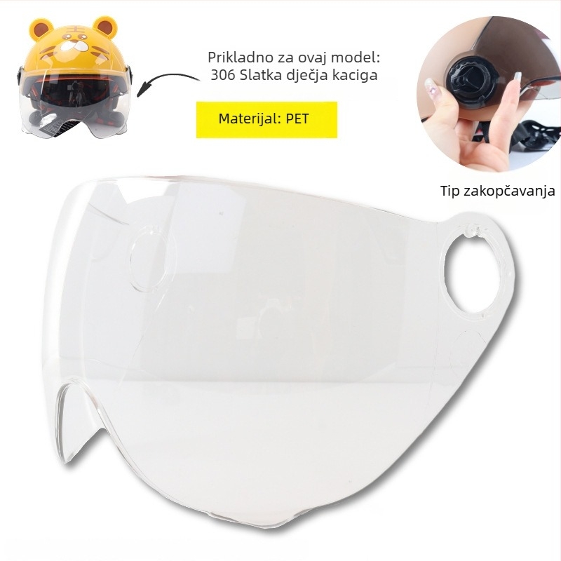 Snap-on vizir za Harley kacigu – za punu licu, zaštita od sunca i vjetra, anti-fog