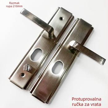 Panel ručke sigurnosnih vrata, model 210 Platinum Handles, Bo Qiang, završna obrada žičanom teksturom, moderan stil