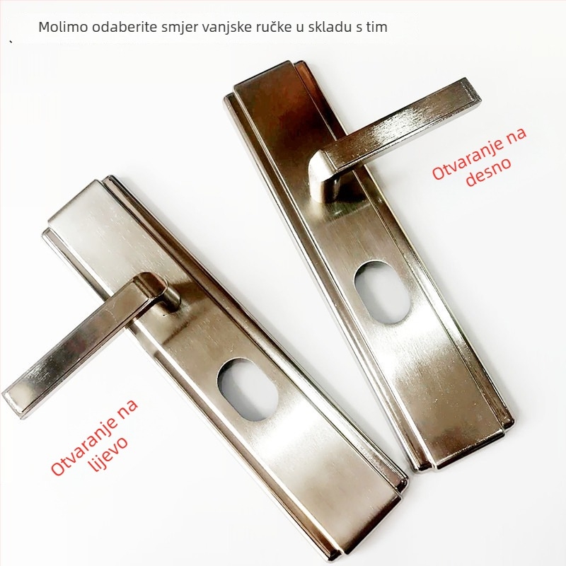Panel ručke sigurnosnih vrata, model 210 Platinum Handles, Bo Qiang, završna obrada žičanom teksturom, moderan stil