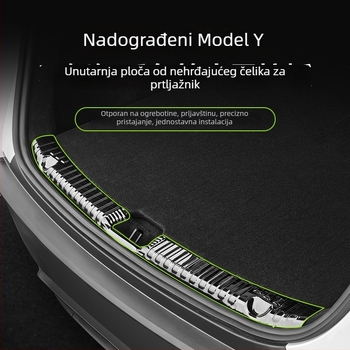 Zadnja zaštitna ploča za prtljažnik za Tesla – aluminijska legura, Nothing, kompatibilna s Tesla