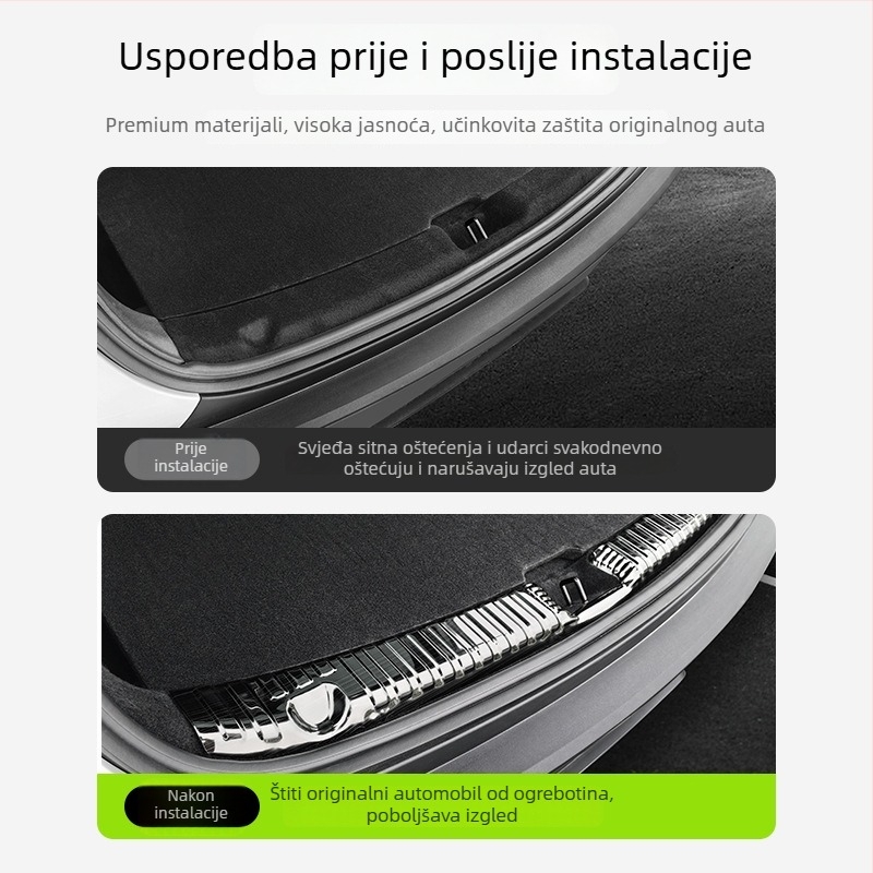 Zadnja zaštitna ploča za prtljažnik za Tesla – aluminijska legura, Nothing, kompatibilna s Tesla