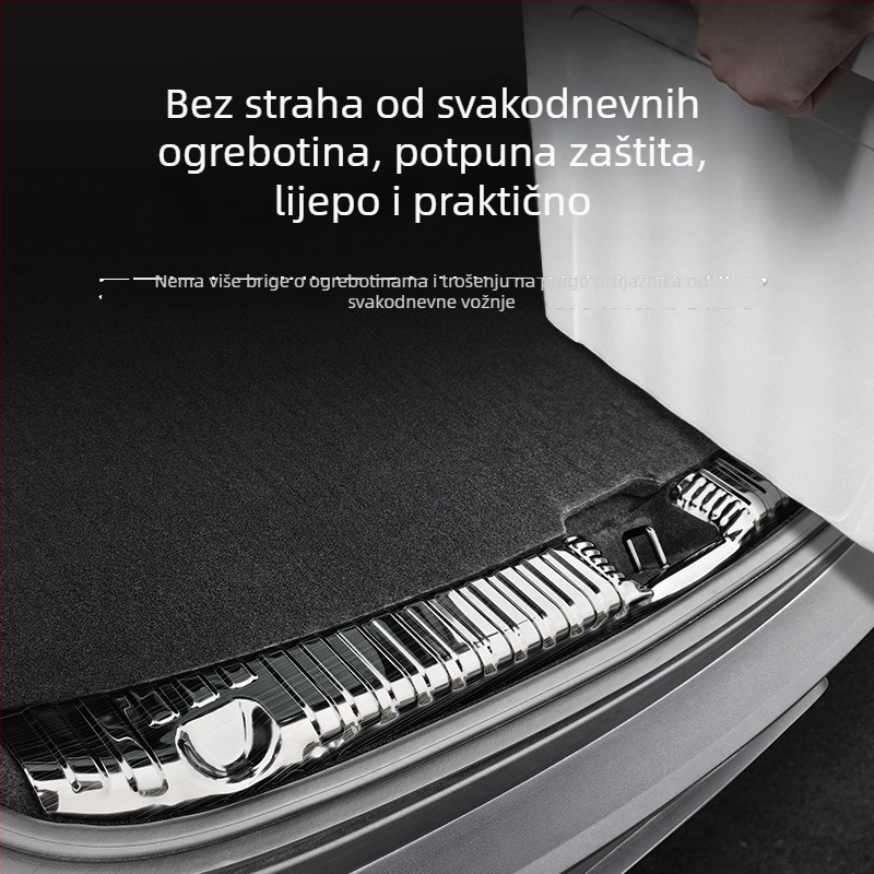 Zadnja zaštitna ploča za prtljažnik za Tesla – aluminijska legura, Nothing, kompatibilna s Tesla
