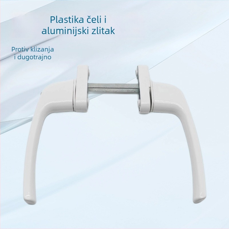 Bijele kvake za vrata i prozore od aluminijske legure sa zaključavanjem, za aluminijsko-plastične okvire prozora – hardverska dodatna oprema