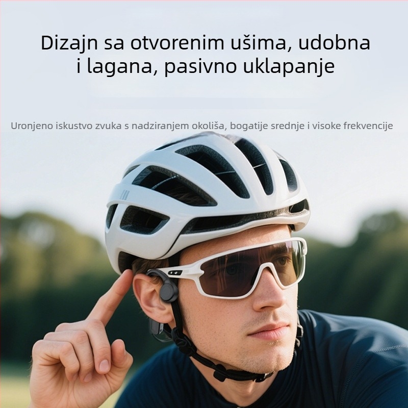 Slušalice s koštanom provodljivošću Bluetooth 6.0, IPX5 vodootporne, stereo zvuk, trajanje baterije više od 8 sati, domet 15 m