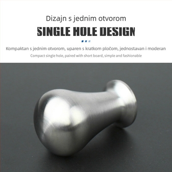 Drška za vrata ormara - moderni minimalistički stil, nehrđajući čelik 304, mat završna obrada, sferni oblik, postavljanje na površinu