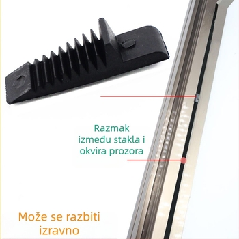 Staklena umetnuta za aluminijska vrata i prozore s toplinskim prekidom; ugradnja u šupljinu; učvršćivački kopči; pritisne podloške; protiv otpuštanja; plastični materijal