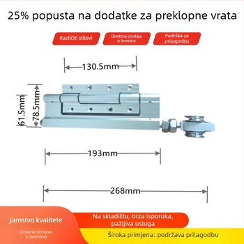 75. serija pribora za sklopne vrata – teški hardver, šarke i kvake s premazom oksidacije
