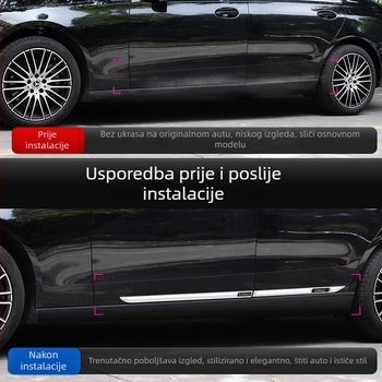 PVC zaštitna traka za vrata automobila, bočni dekorativni trak i dekor za prag, zaštita od ogrebotina