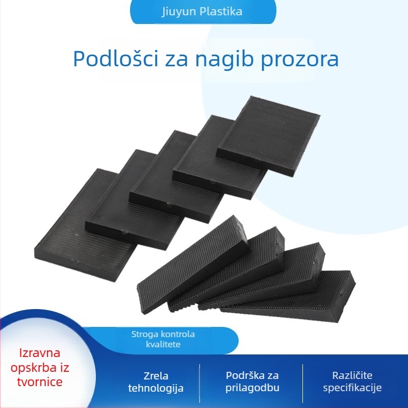 Brtvljenje stakla za vrata i prozore s nagibnim podesivim distancijem i plastičnom podlogom za staklo