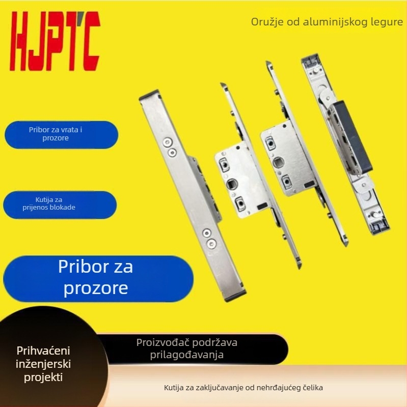 Kutija bravu od nehrđajućeg čelika za klizne prozore s dvostrukim povezivanjem zaključavanja