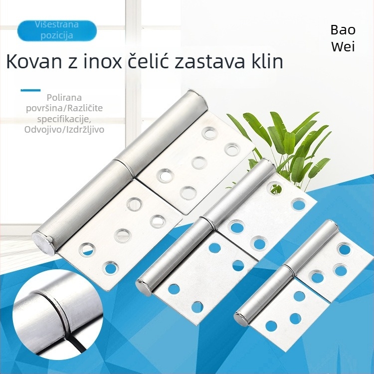 Panta za vrata od nehrđajućeg čelika, polirana površina, marka Shengtong, moderni minimalistički stil