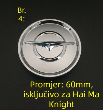 Središnji poklop kotača za Haima 3 (druga i treća generacija) – Zhenfeike ABS, prilagodljiva obrada