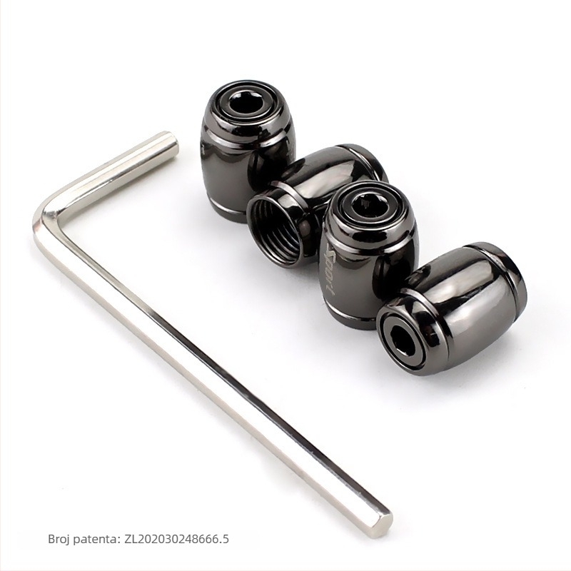 Kapa ventila bezdušnih guma – bakrena legura, navojno ugradnja, obična jezgra, skrivena zaštita od krađe