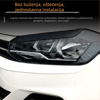 ABS prednje obrubne naljepnice za Volkswagen Polo Mk6 2019+, marka AMP-Z, prilagodljiva vanjska modifikacija