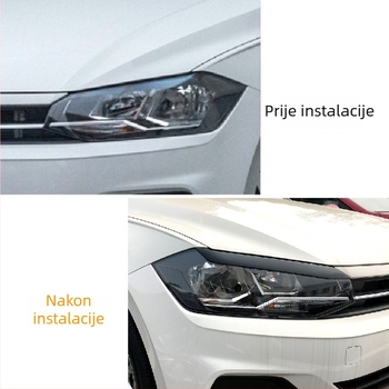 ABS prednje obrubne naljepnice za Volkswagen Polo Mk6 2019+, marka AMP-Z, prilagodljiva vanjska modifikacija