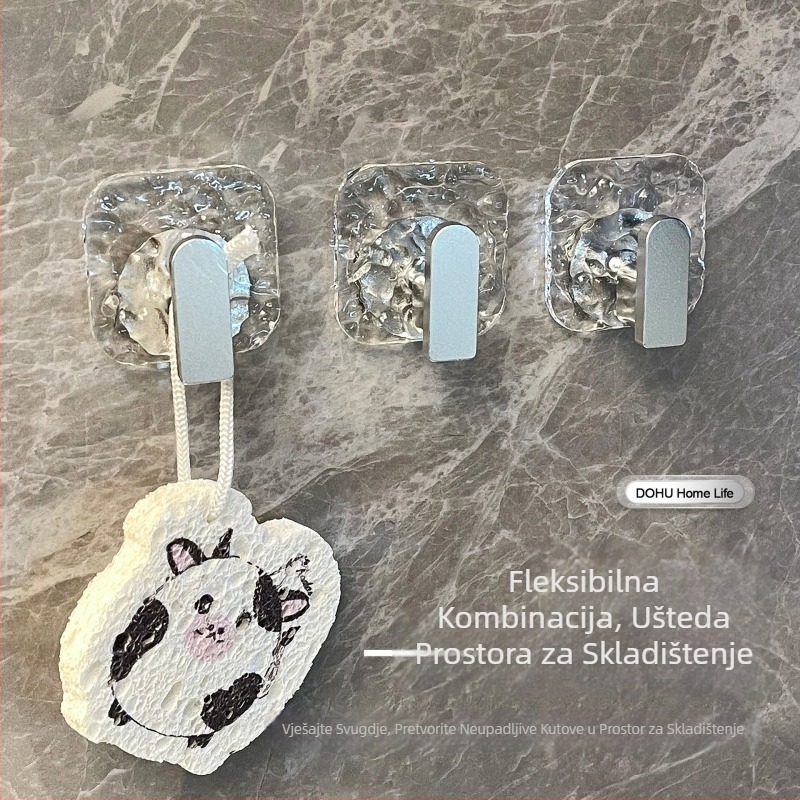 Gan Hao plastična kuka za kupaonicu, moderni minimalistički stil, samoljepljiva, bez bušenja
