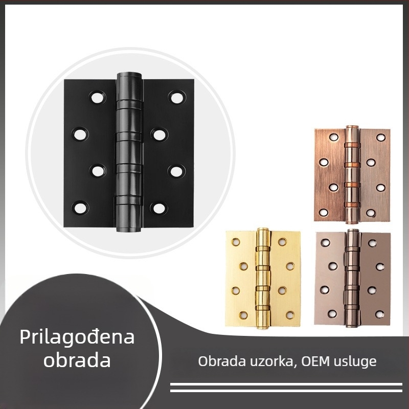 Prilagodljive željezne šarke za vrata u obliku slova H, model N0003, površinska obrada: elektroplating i lakiranje, moderan minimalistički stil