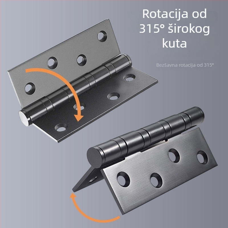 Prilagodljive željezne šarke za vrata u obliku slova H, model N0003, površinska obrada: elektroplating i lakiranje, moderan minimalistički stil