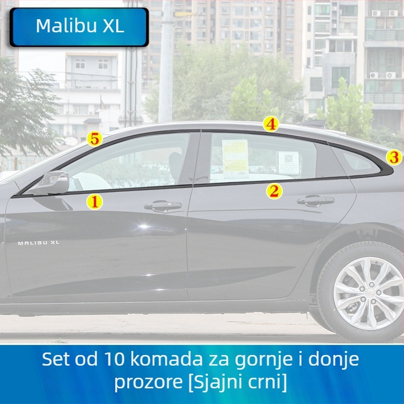 Dekor prozora automobila s jasnim trakama za Chevrolet Malibu XL, bez prilagodbe