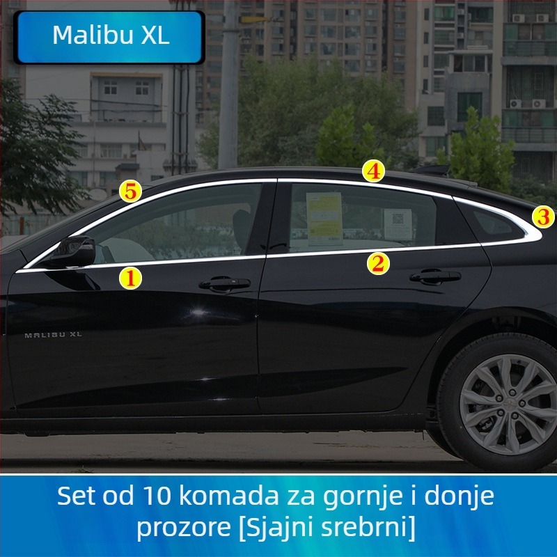 Dekor prozora automobila s jasnim trakama za Chevrolet Malibu XL, bez prilagodbe