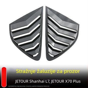 Little le wang ABS stražnje rolete za stražnje staklo i stražnji trokutasti ukras za Jietu Shanhai L7 i Jietu X70 Plus – dekorativna zaštita