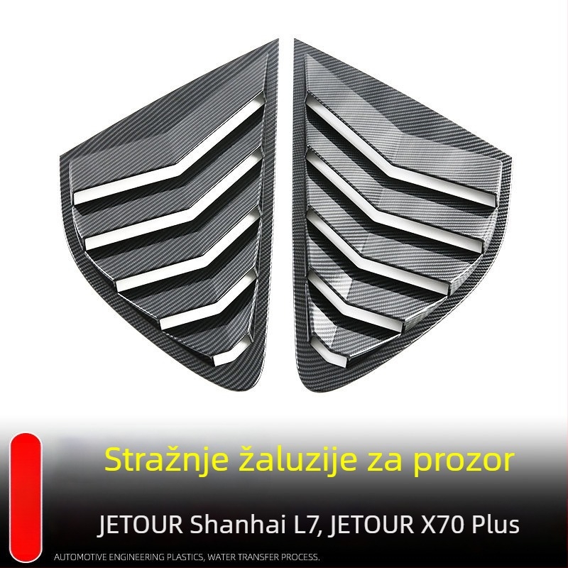 Little le wang ABS stražnje rolete za stražnje staklo i stražnji trokutasti ukras za Jietu Shanhai L7 i Jietu X70 Plus – dekorativna zaštita