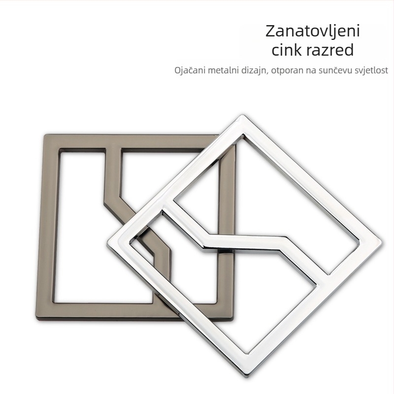 Naljepnice za karoseriju automobila | Metalni 3D elektroplakirani logo za bočno trokutasto staklo; Materijal: 3D stereo naljepnice; Uzorak: Brand LOGO; Ugradnja: ljepilo