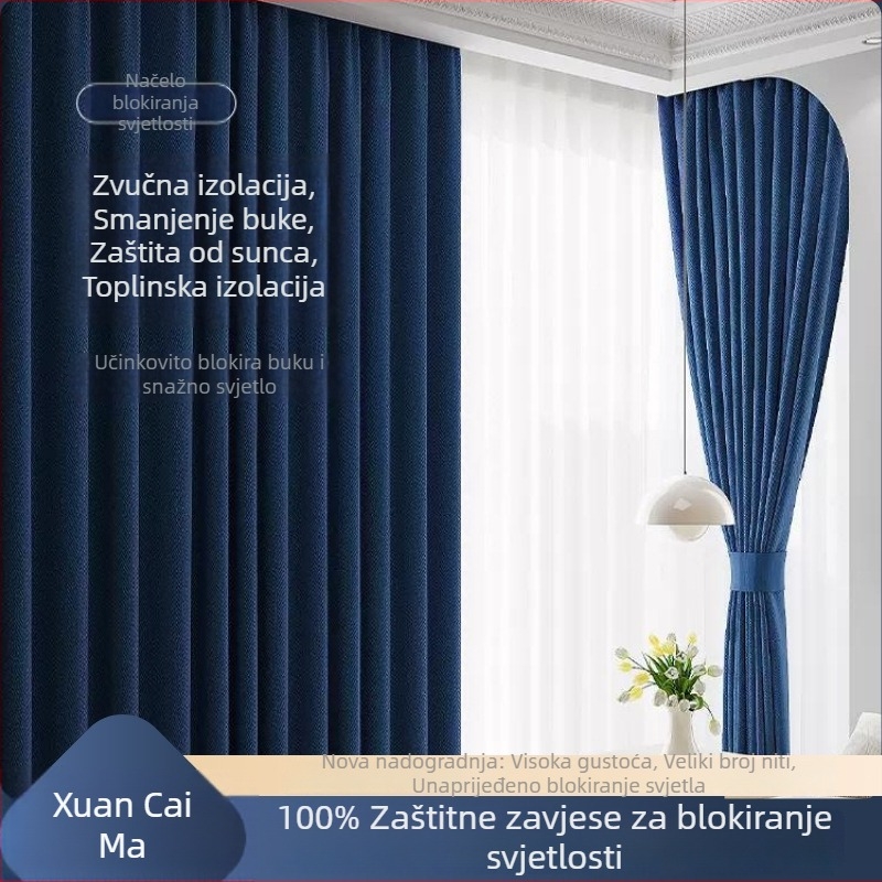 Šarene lanene zavjese s potpunim zatamnjenjem za hotele, domove i urede te inženjerske projekte