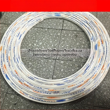 Zakrivljena tračnica za zavjese s vanjskim slojem od nano plastike i čeličnim jezgrom, Nano Soft Steel Bending Rail, pribor za montažu s ležajem i brtvenim dijelom, pogodna za sve vrste zavjesa