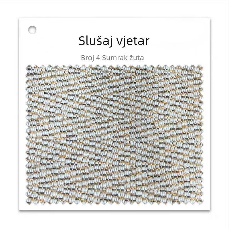 Chenille zavjese s teksturom pamuk-lino, potpuno zatemnjenje, za spavaću sobu i dnevni boravak, tip s kukom, francuski stil kremasti luksuz.