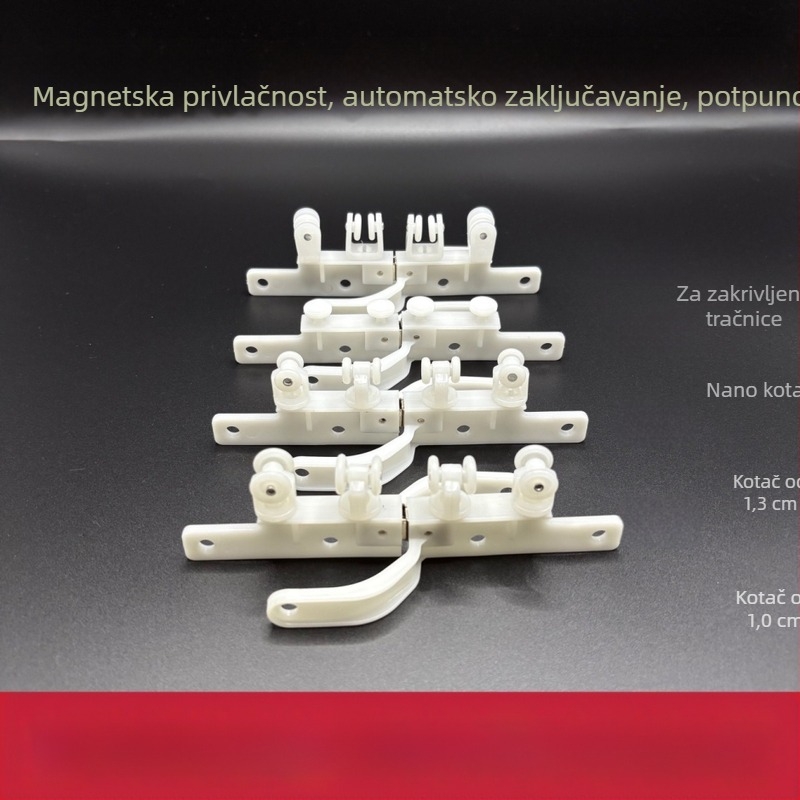 Automatski zatvarač zavjese s magnetskim dodirom i kotačićem – zaštita od propuštanja svjetla, moderni minimalistički stil, plastika