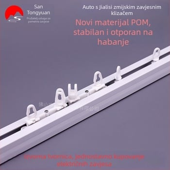 Klizni dio zavjese u obliku zmije, POM materijal, brenda Three Homogeneous, moderni minimalistički dizajn, kompatibilan s tračnicom Jialis