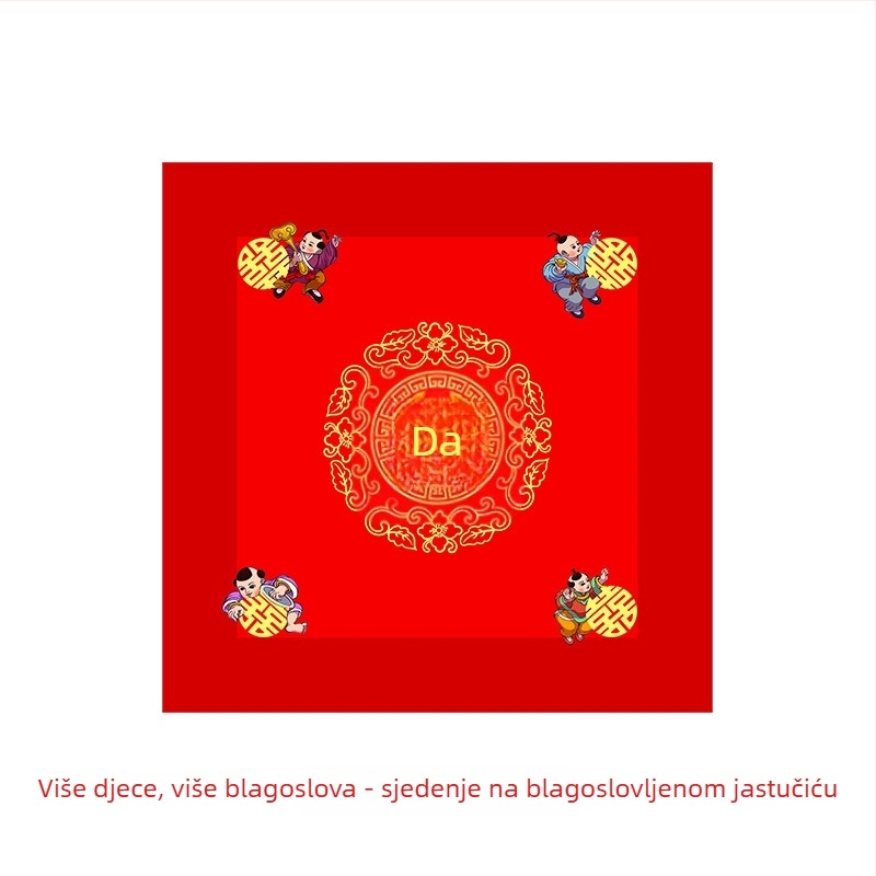 Svadbena jastučica za stolicu od kristalnog velūra – dekor svadbene sobe