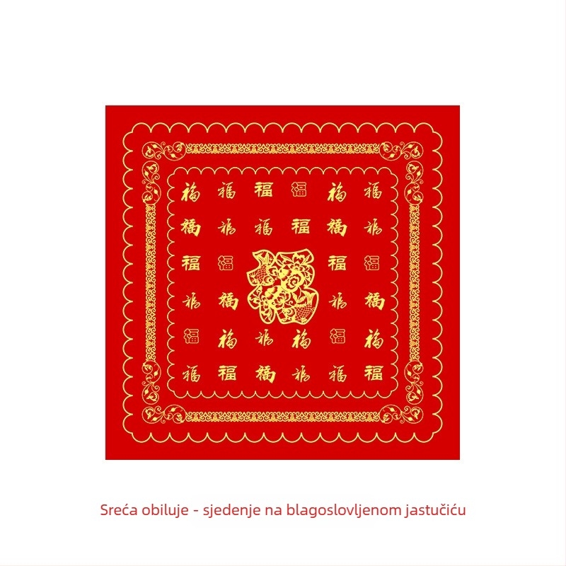 Svadbena jastučica za stolicu od kristalnog velūra – dekor svadbene sobe