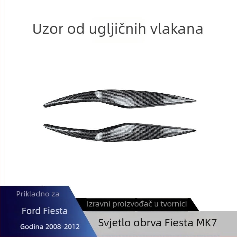 AMP-Z ABS Naljepnica za obrve svjetala Ford Fiesta Mk6/Mk7 (2008-2012) – ljepilo za montažu