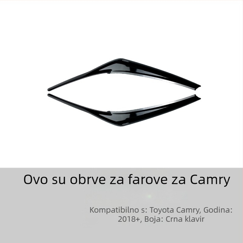 Decorativne naljepnice za obod farova za Toyota Camry 2018+; ABS materijal; mogućnost prilagođavanja; AMP-Z