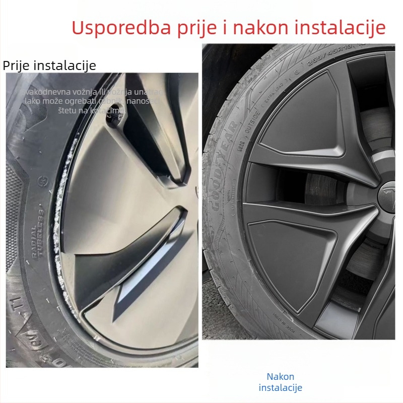 Mi yan plastične kapice za središnji dio kotača za Tesla Model Y, prilagodljive zaštitne kapice felge
