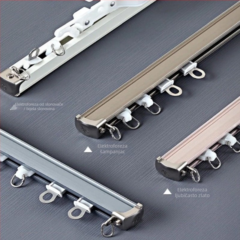 Šina za zavjese, model Z-15, aluminijska legura, brend Pomegranate Curtain, stil moderna jednostavnost