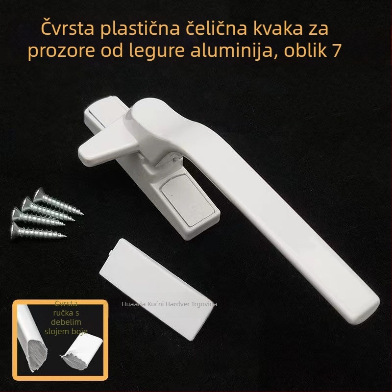 Debljana aluminijska kvaka za vrata i prozore, unutarnje i vanjsko otvaranje, moderni minimalistički dizajn